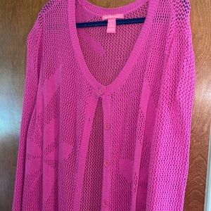 Hot pink knit sweater